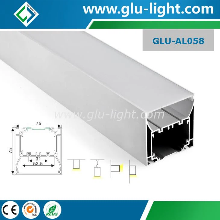 2017 Shenzhen Supplier Pendant LED aluminum profile with Frosted Diffuser